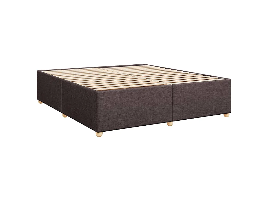 Boxspring met matras stof donkerbruin 200x200 cm