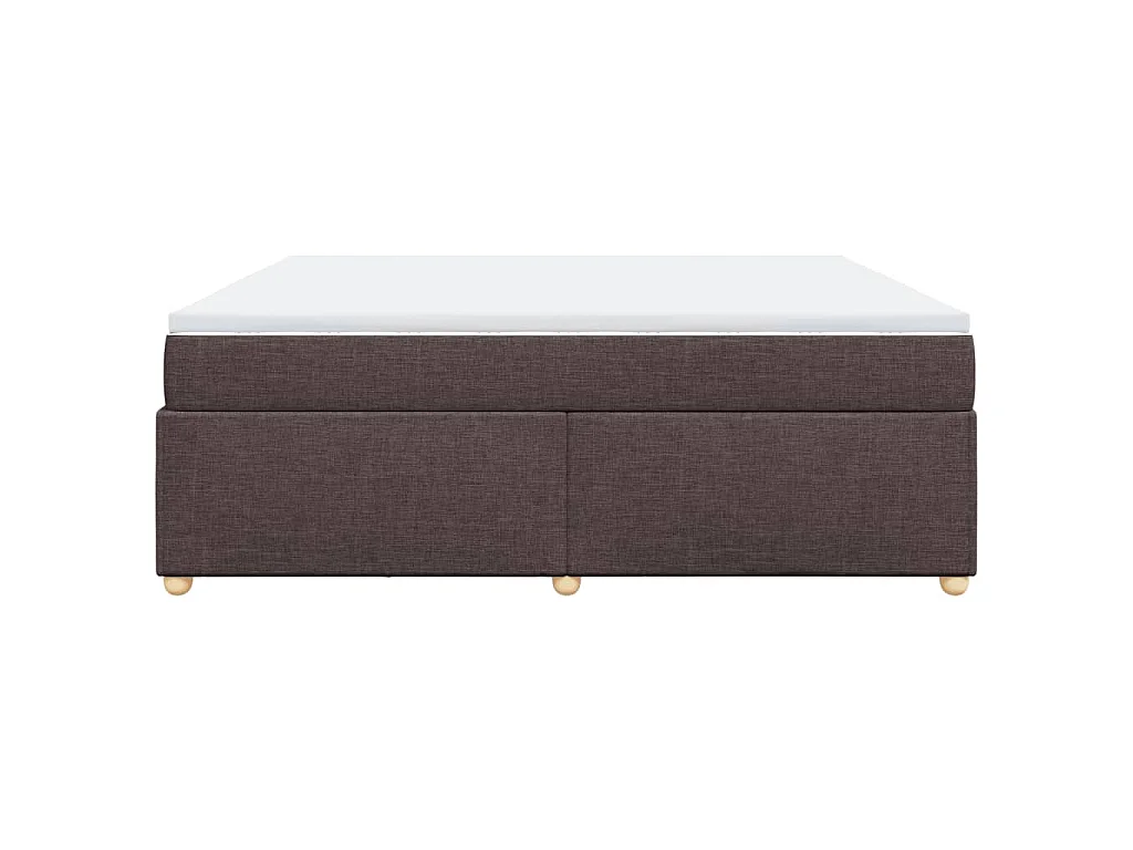 Boxspring met matras stof donkerbruin 200x200 cm