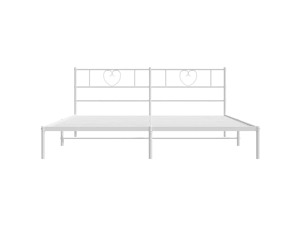 Giroletto con Testiera Metallo Bianco 193x203 cm