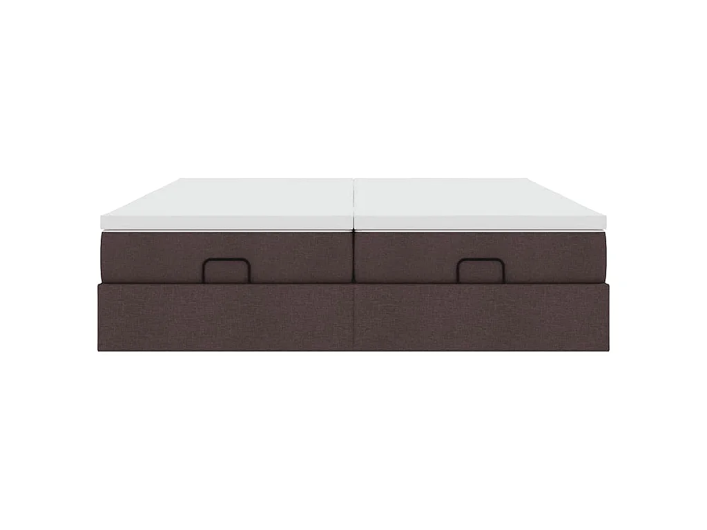 Struttura Letto Pouf con Materassi 200x200 cm in Tessuto
