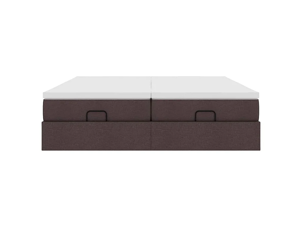 Struttura Letto Pouf con Materassi 200x200 cm in Tessuto