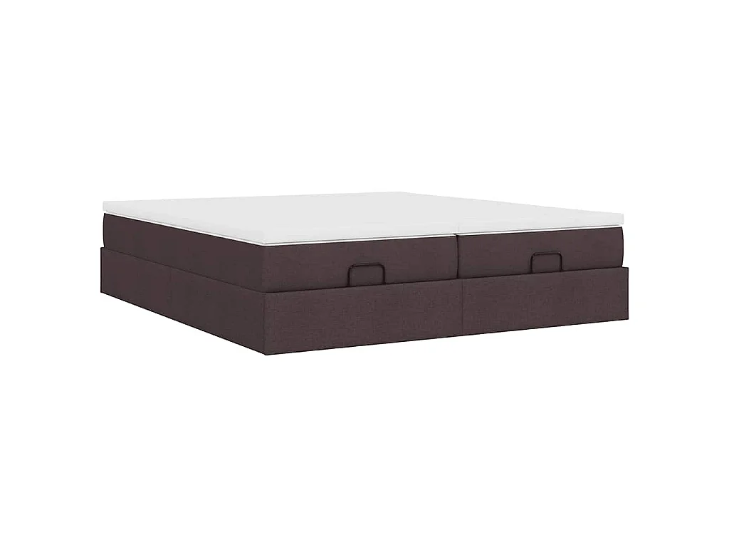 Struttura Letto Pouf con Materassi 200x200 cm in Tessuto