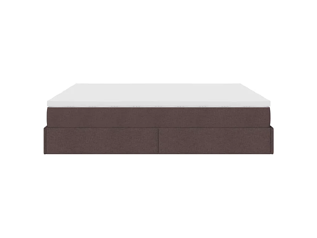 Struttura Letto Pouf con Materassi 200x200 cm in Tessuto