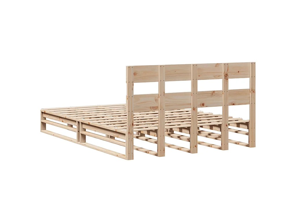 Massivholzbett ohne Matratze 150x200 cm Kiefernholz