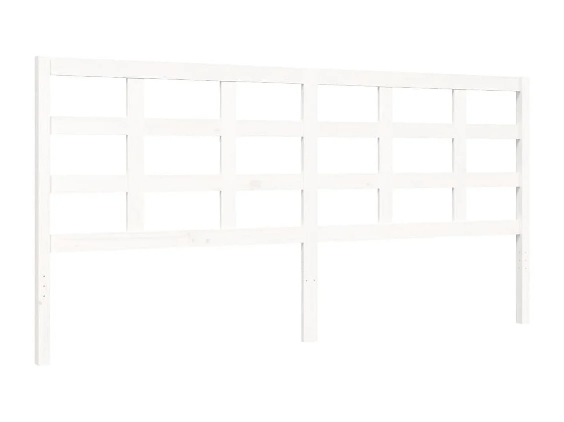 Cadre de lit sans matelas blanc 200x200 cm bois massif