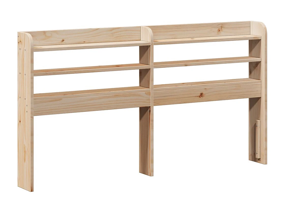 Estrutura de cama c/ cabeceira 150x200 cm pinho maciço
