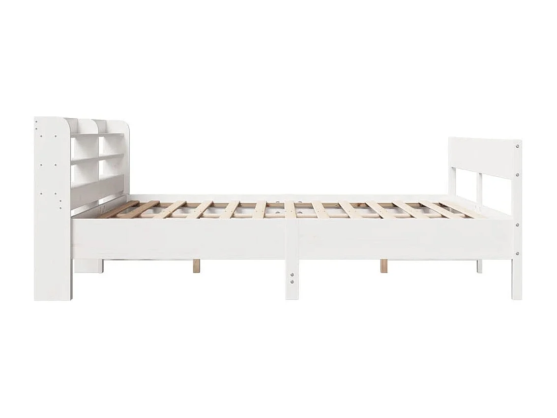 Estructura de cama sin colchón madera maciza blanca 200x200 cm