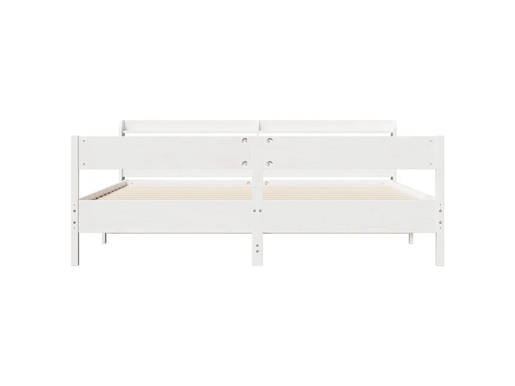 Estructura de cama sin colchón madera maciza blanca 200x200 cm