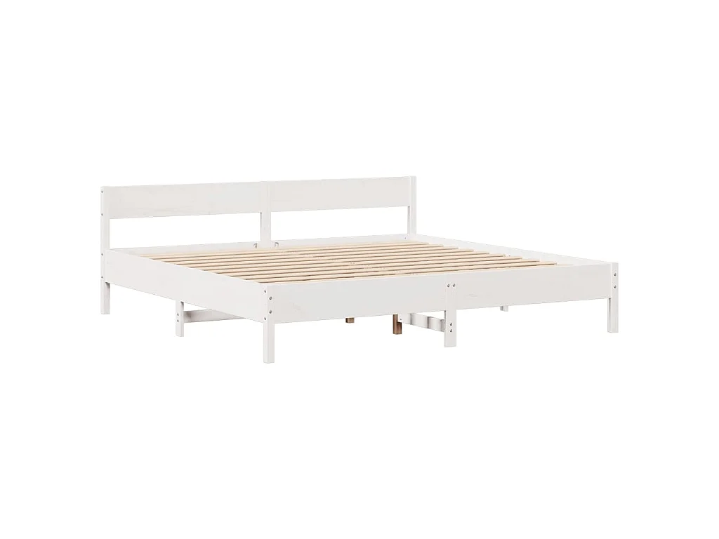 Estructura de cama sin colchón madera maciza blanca 200x200 cm