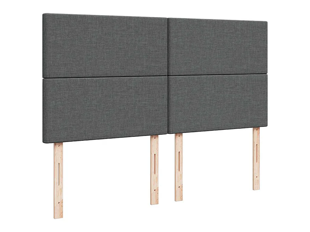 Ottoman bed met matrassen en LED's 200x200cm stof donkergrijs