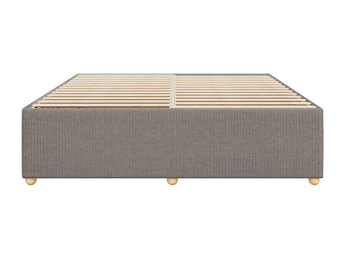 Cadre de lit sans matelas taupe 200x200 cm tissu