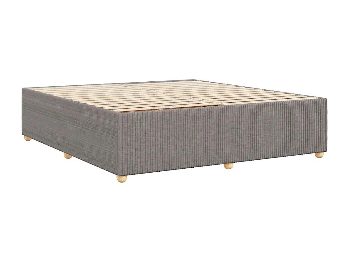 Cadre de lit sans matelas taupe 200x200 cm tissu