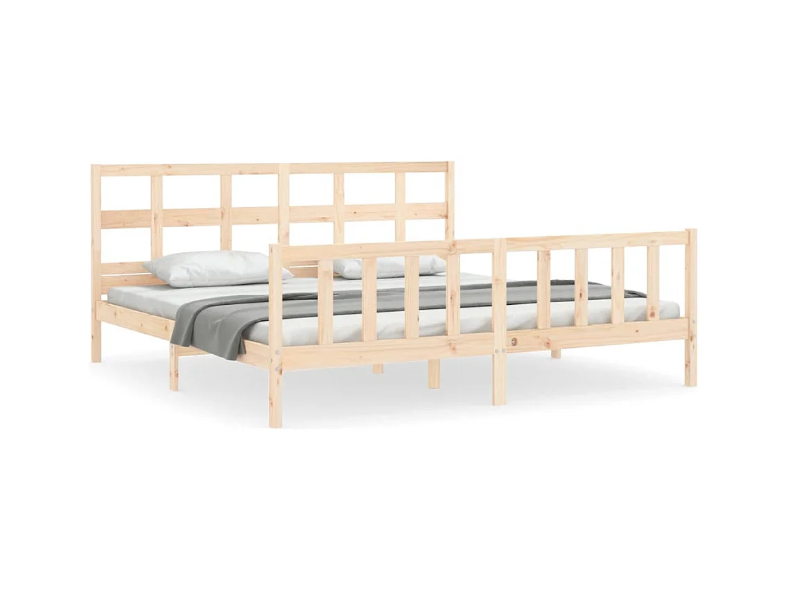 Cadre de lit sans matelas 200x200 cm bois massif de pin