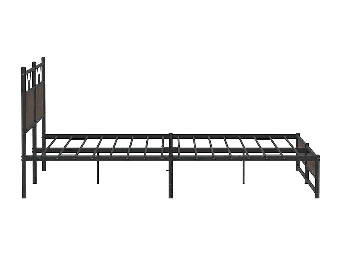 Cadre de lit en métal sans matelas chêne marron 200x200 cm