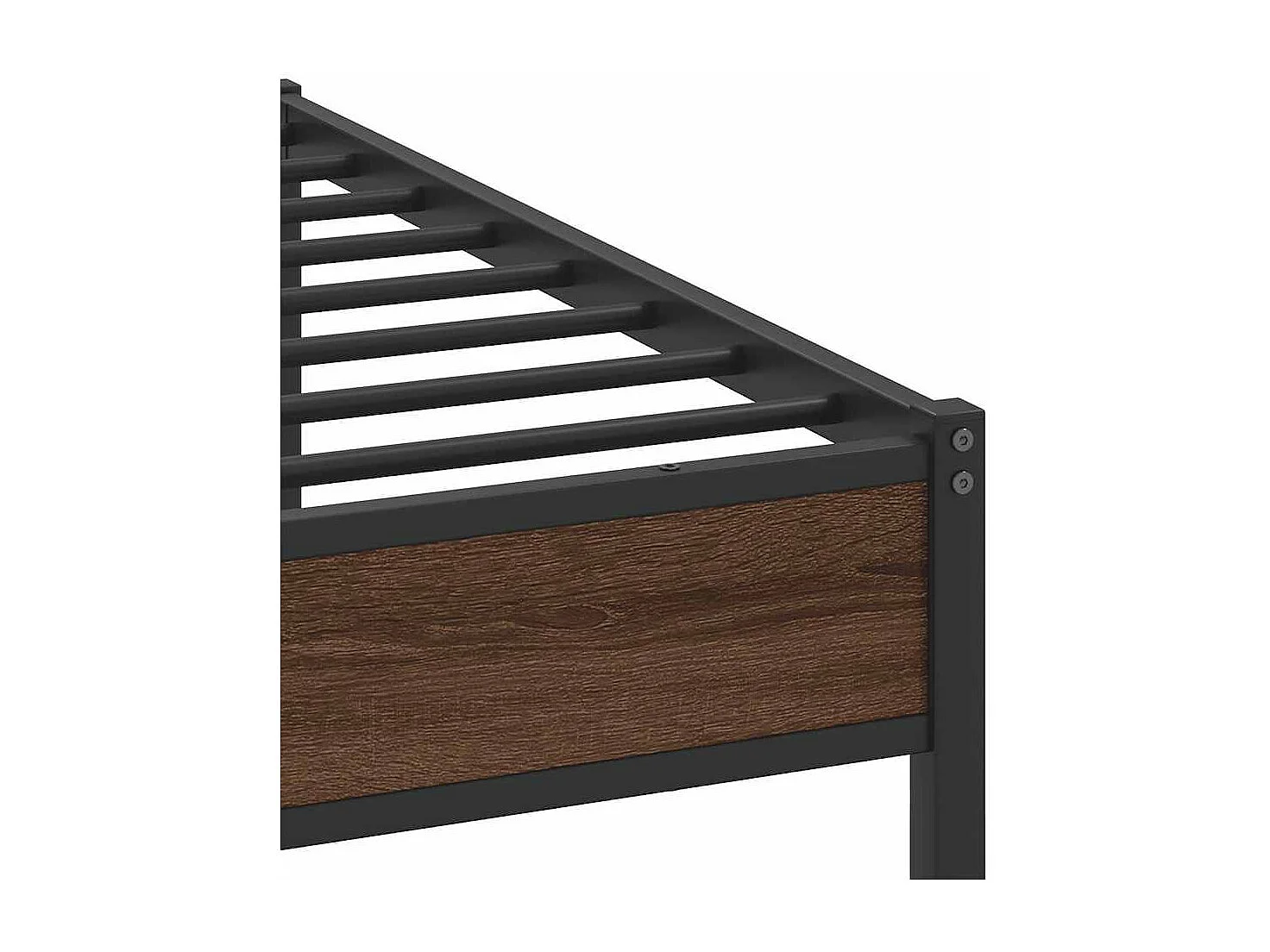 Cadre de lit en métal sans matelas chêne marron 200x200 cm