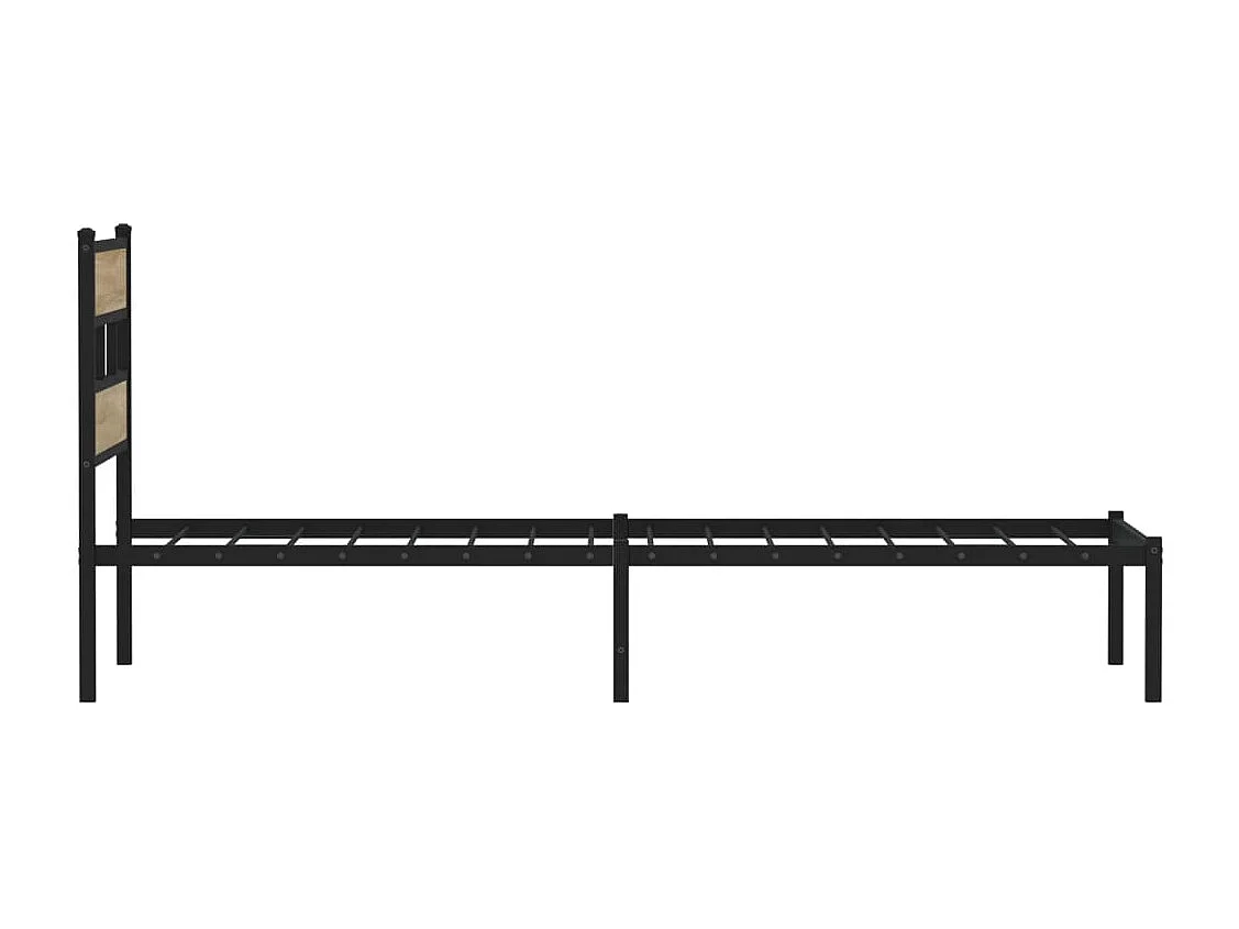 Cadre de lit en métal sans matelas chêne sonoma 107x203 cm
