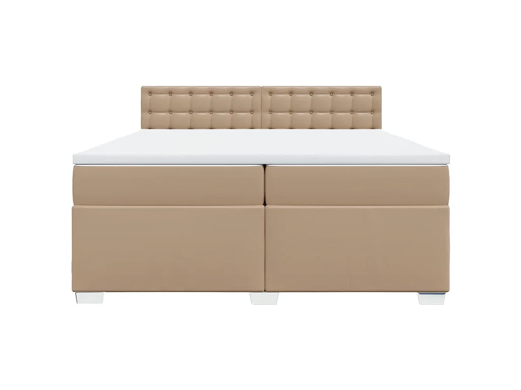 Sommier à lattes de lit avec matelas Cappuccino 200x200 cm