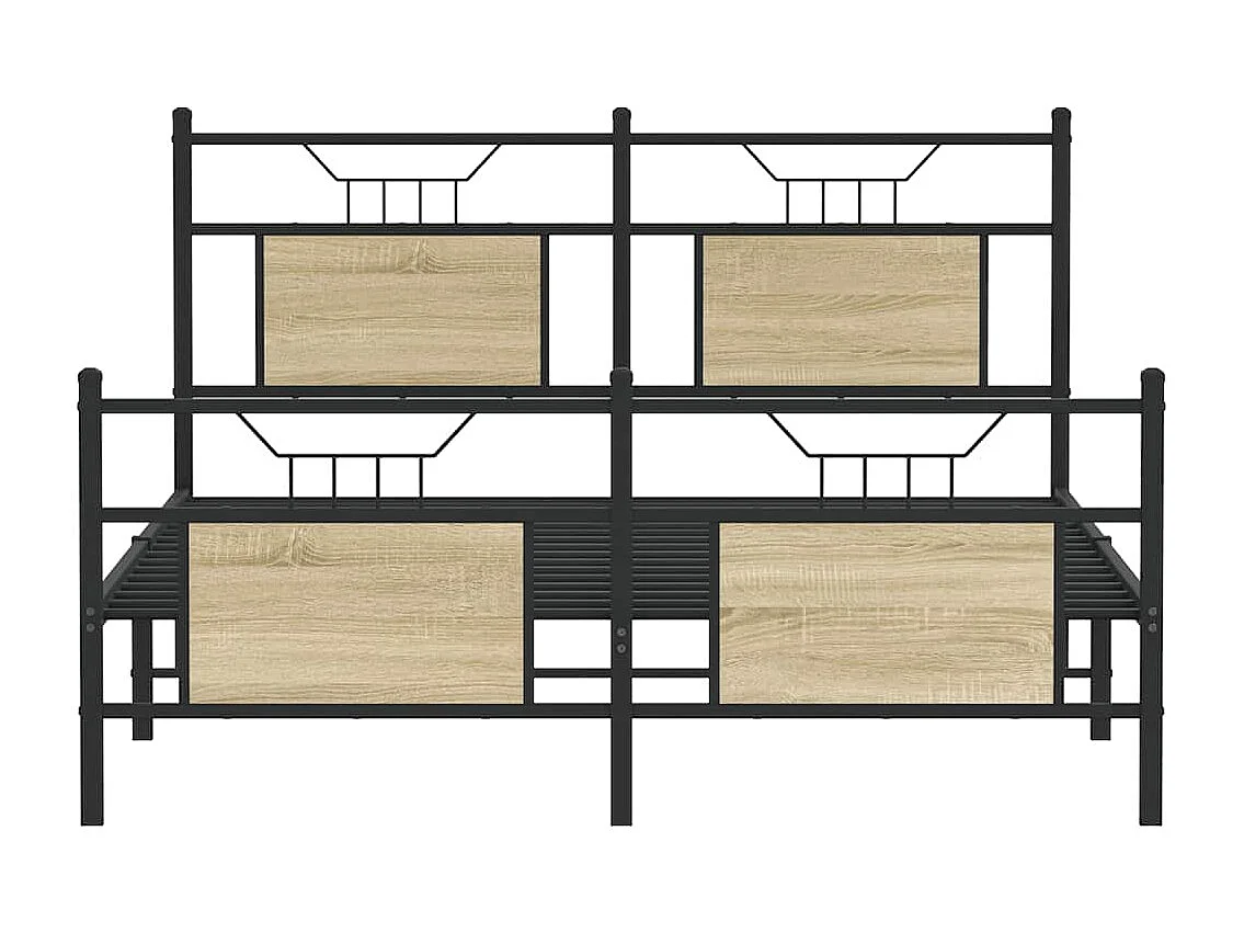 Cadre de lit sans matelas chêne sonoma 150x200 cm