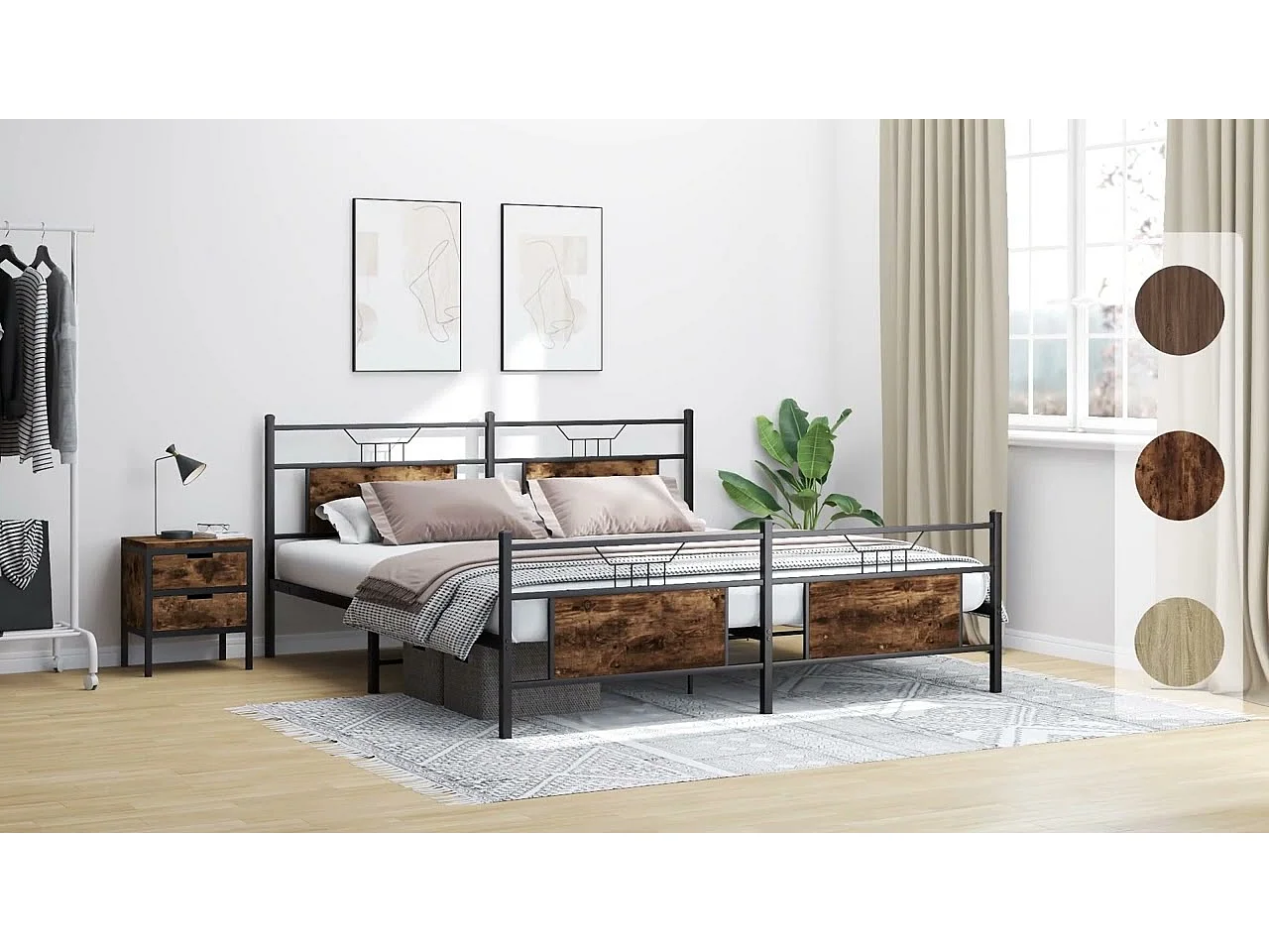 Bedframe zonder matras hout sonoma eikenkleurig 150x200 cm