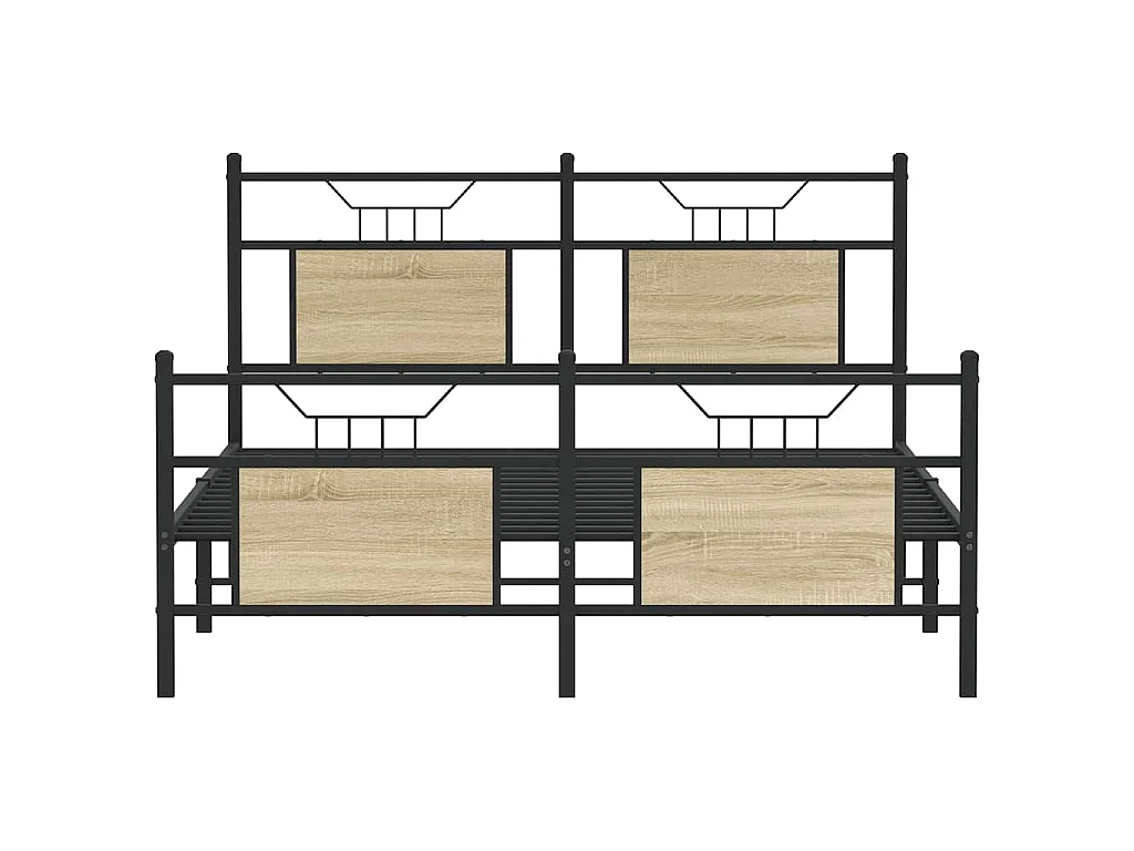 Bettgestell ohne Matratze Sonoma-Eiche 150x200 cm Holzwerkstoff