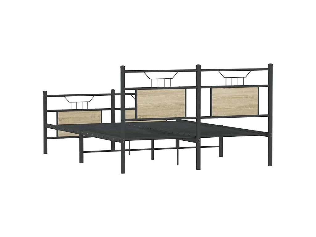 Bettgestell ohne Matratze Sonoma-Eiche 150x200 cm Holzwerkstoff