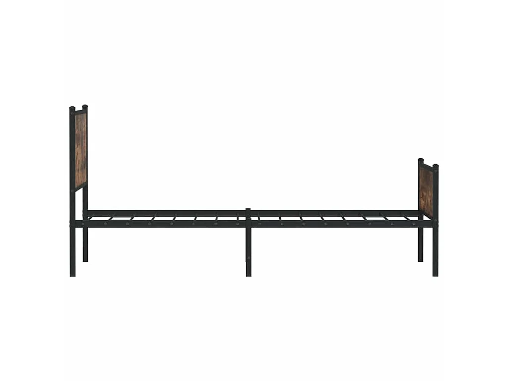 Bedframe zonder matras metaal gerookt eikenkleurig 107x203 cm