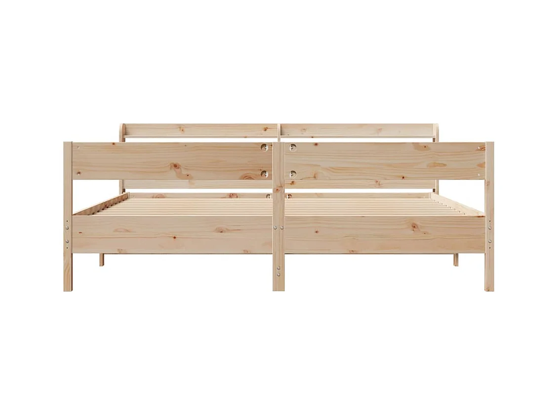 Cadre de lit sans matelas 200x200 cm bois massif de pin