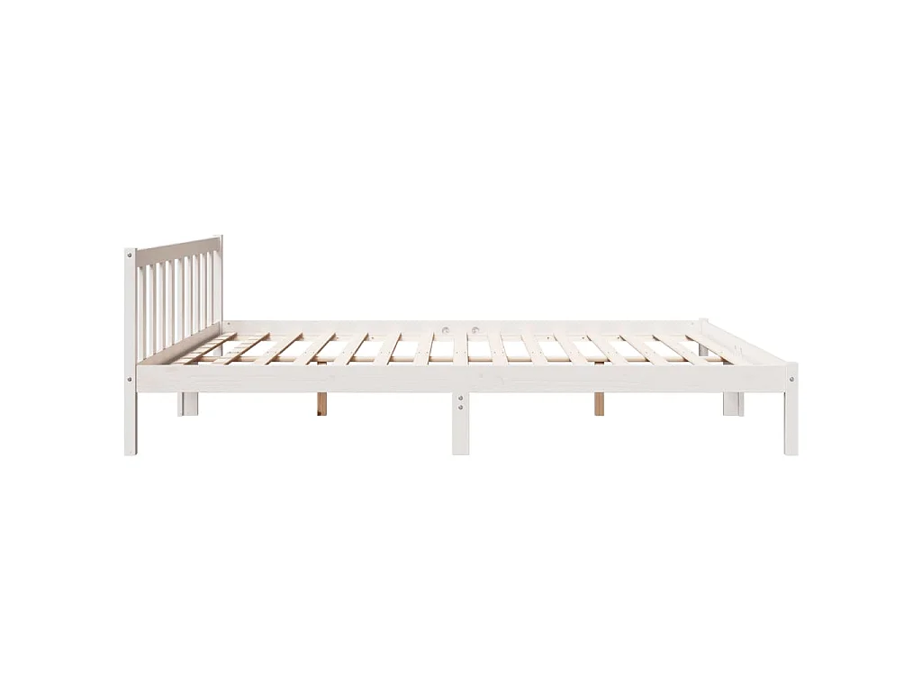 Cadre de lit extra long sans matelas 200x210 cm bois massif pin