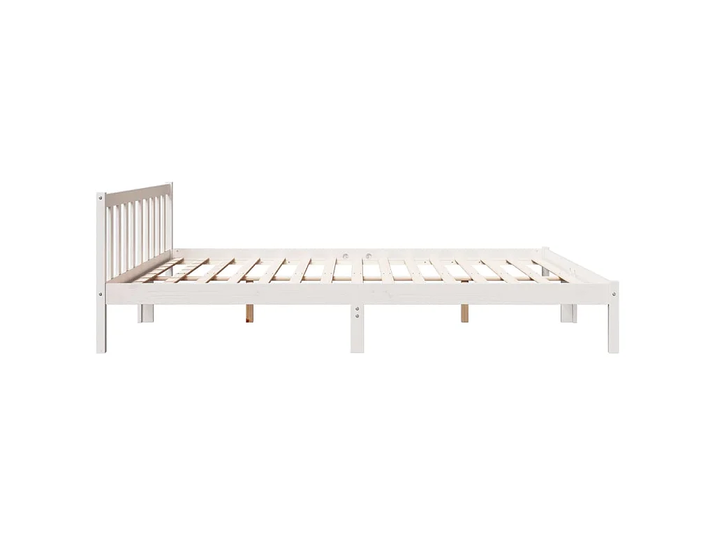 Cadre de lit extra long sans matelas 200x220 cm bois massif pin