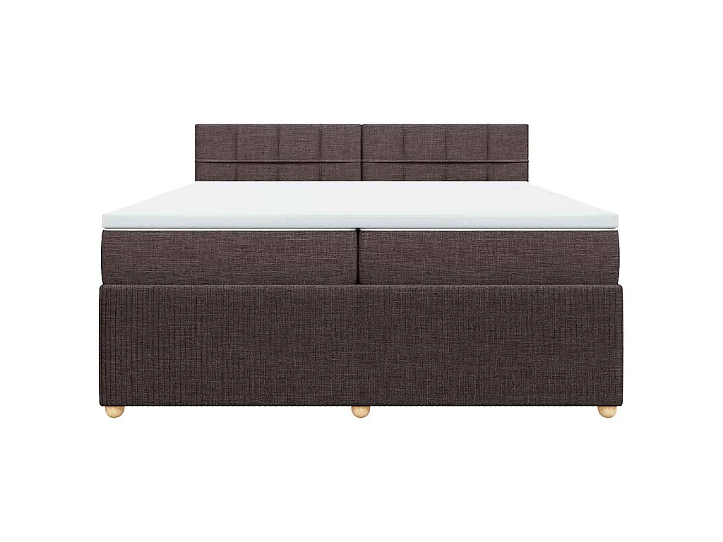 Sommier à lattes de lit avec matelas Marron foncé 200x200 cm