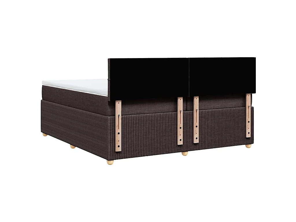 Sommier à lattes de lit avec matelas Marron foncé 200x200 cm