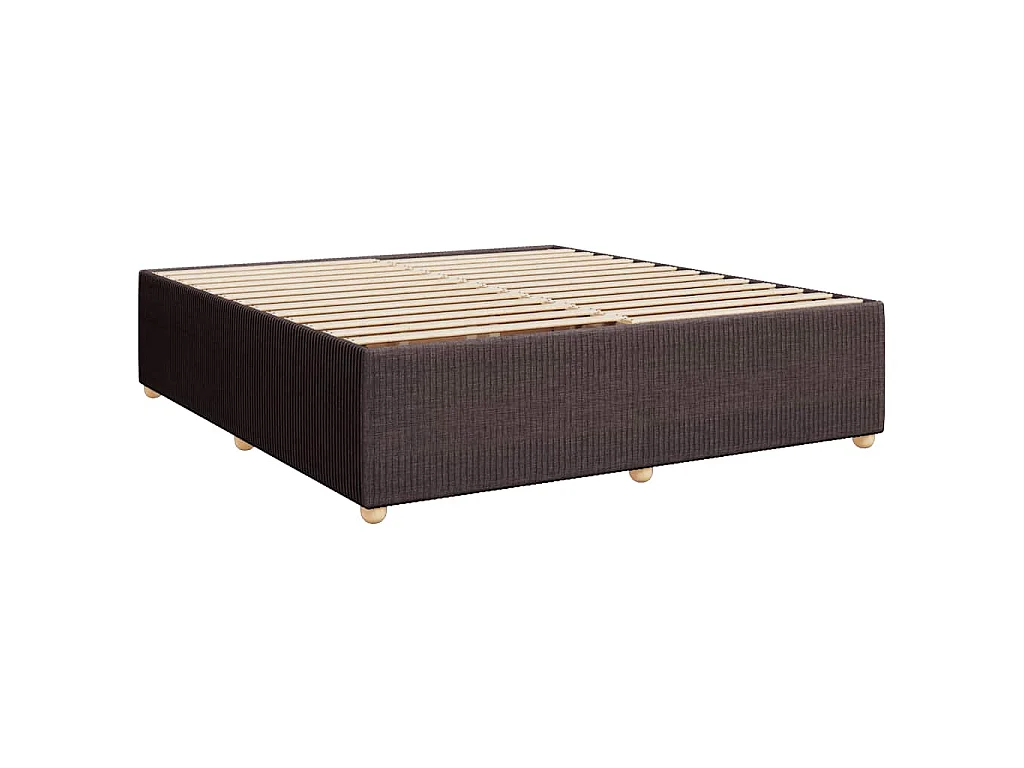 Sommier à lattes de lit avec matelas Marron foncé 200x200 cm