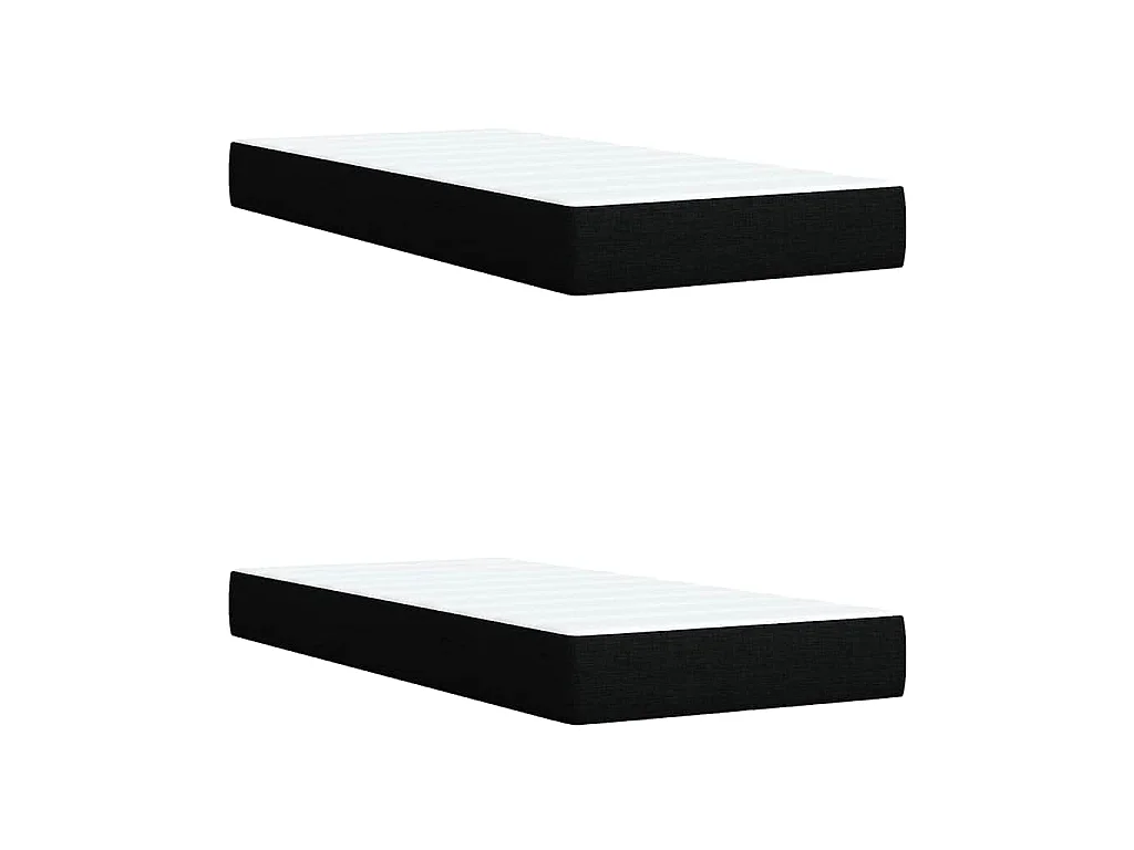 Boxspringbett mit Matratze Schwarz 200x200 cm Stoff