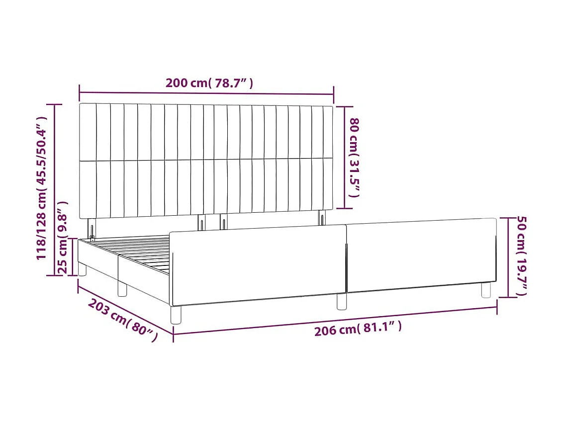 Giroletto senza Materasso Crema 200x200 cm in Tessuto