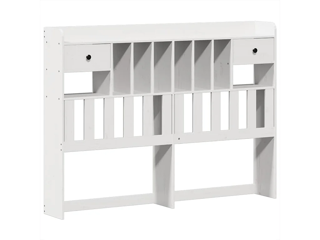 Cama sem colchão 150x200 cm madeira de pinho maciça branco