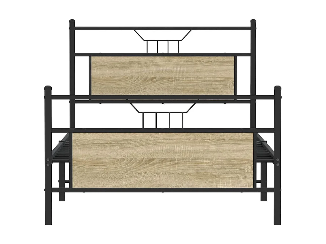 Bettgestell ohne Matratze Sonoma-Eiche 107x203 cm Holzwerkstoff
