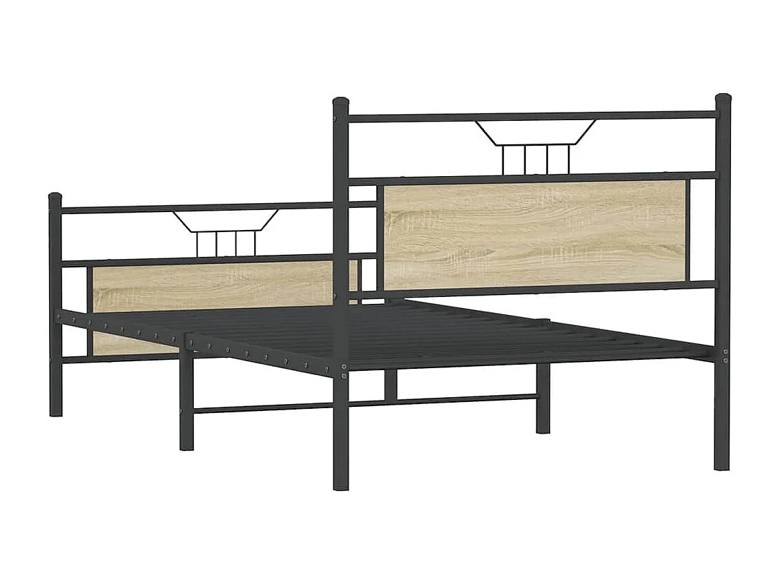Bettgestell ohne Matratze Sonoma-Eiche 107x203 cm Holzwerkstoff