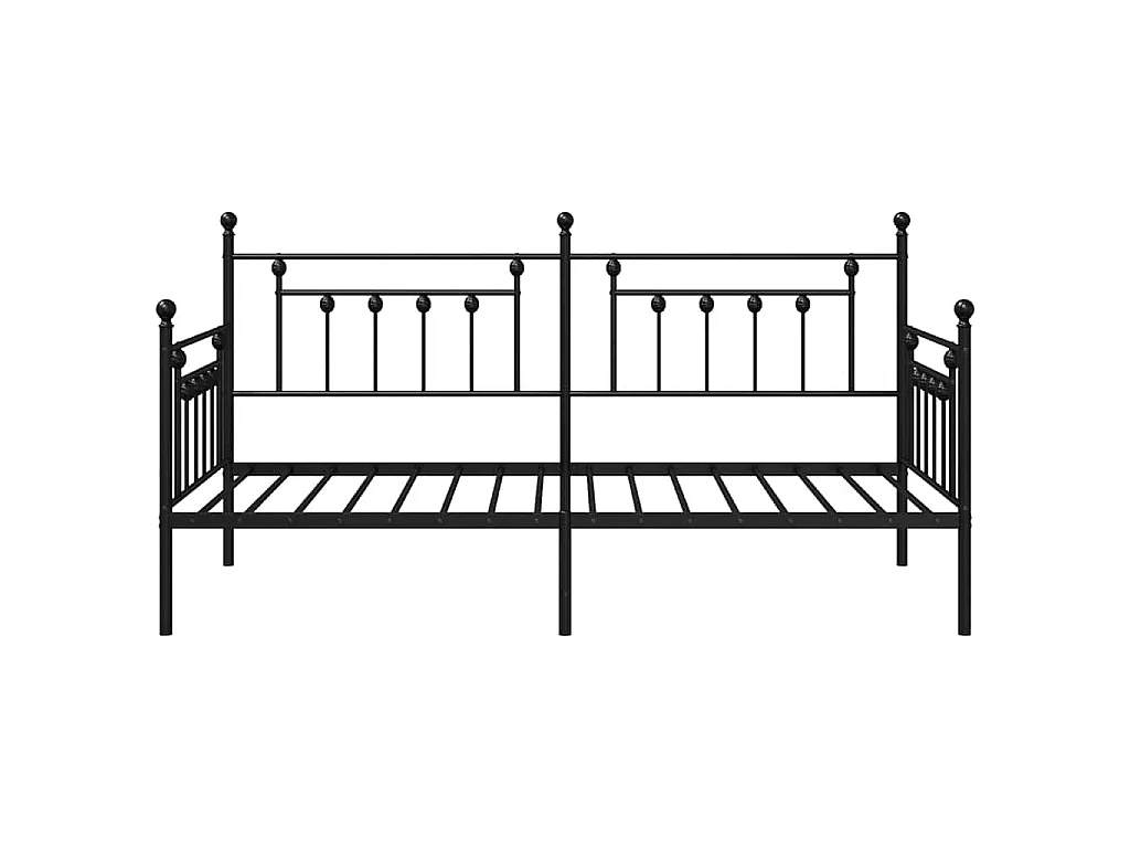Bedframe voor een daybed Zwart 107 x 203 cm Staal
