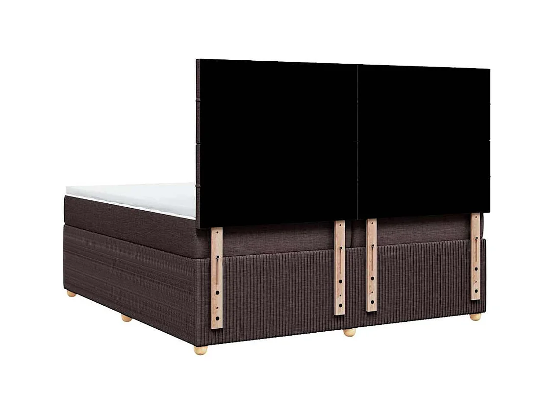 Sommier à lattes de lit avec matelas Marron foncé 200x200 cm