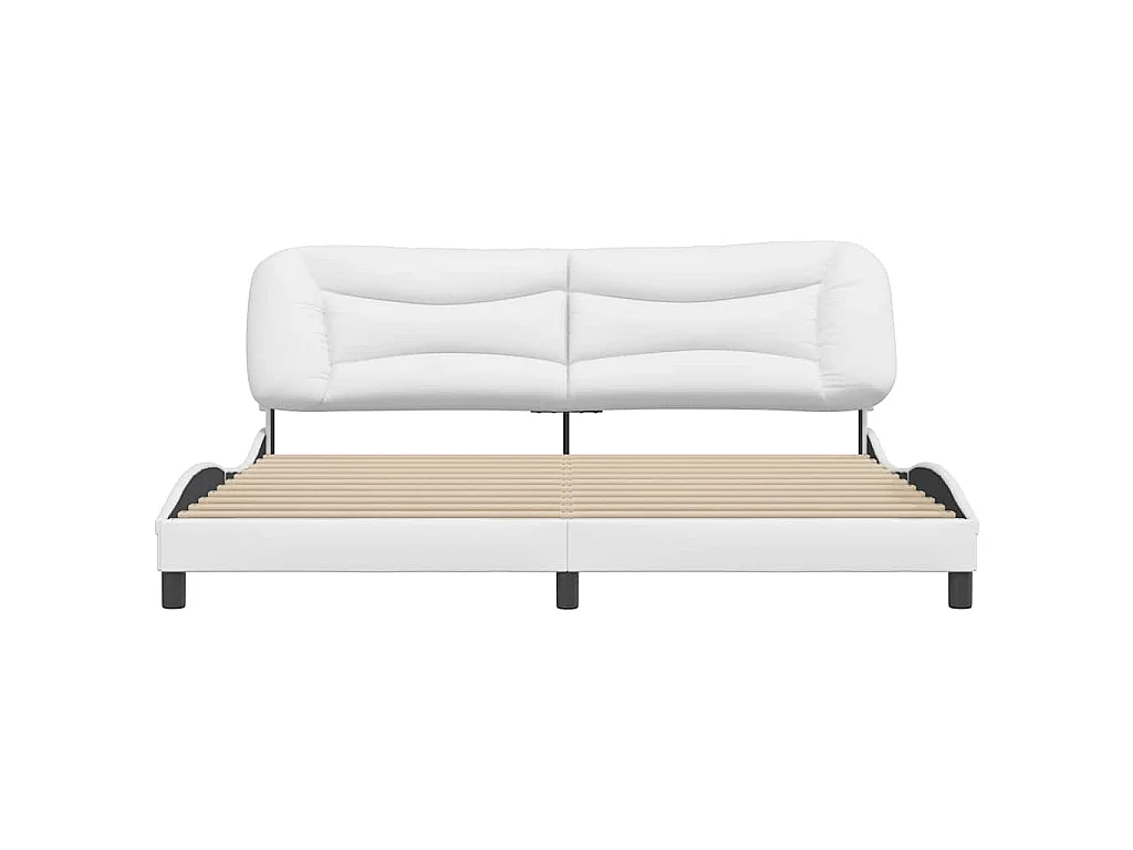 Giroletto senza Materasso Hvar Bianco 200x200 cm in Similpelle