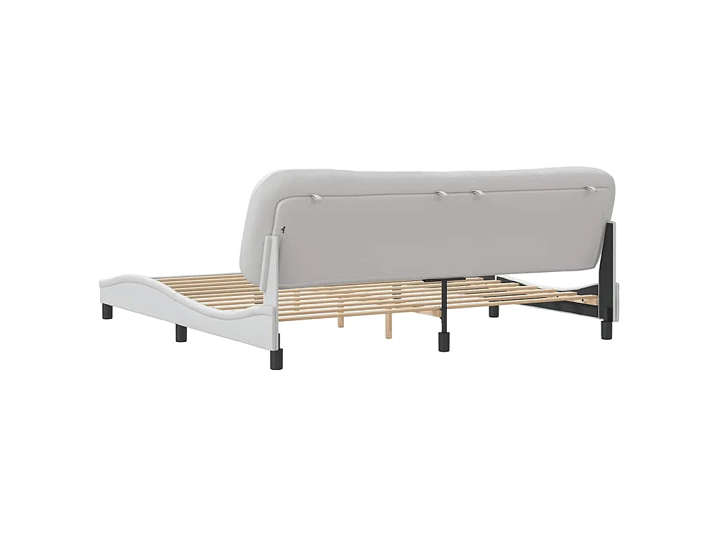 Giroletto senza Materasso Hvar Bianco 200x200 cm in Similpelle