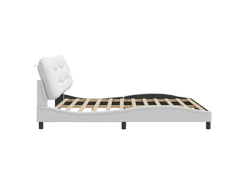 Giroletto senza Materasso Hvar Bianco 200x200 cm in Similpelle