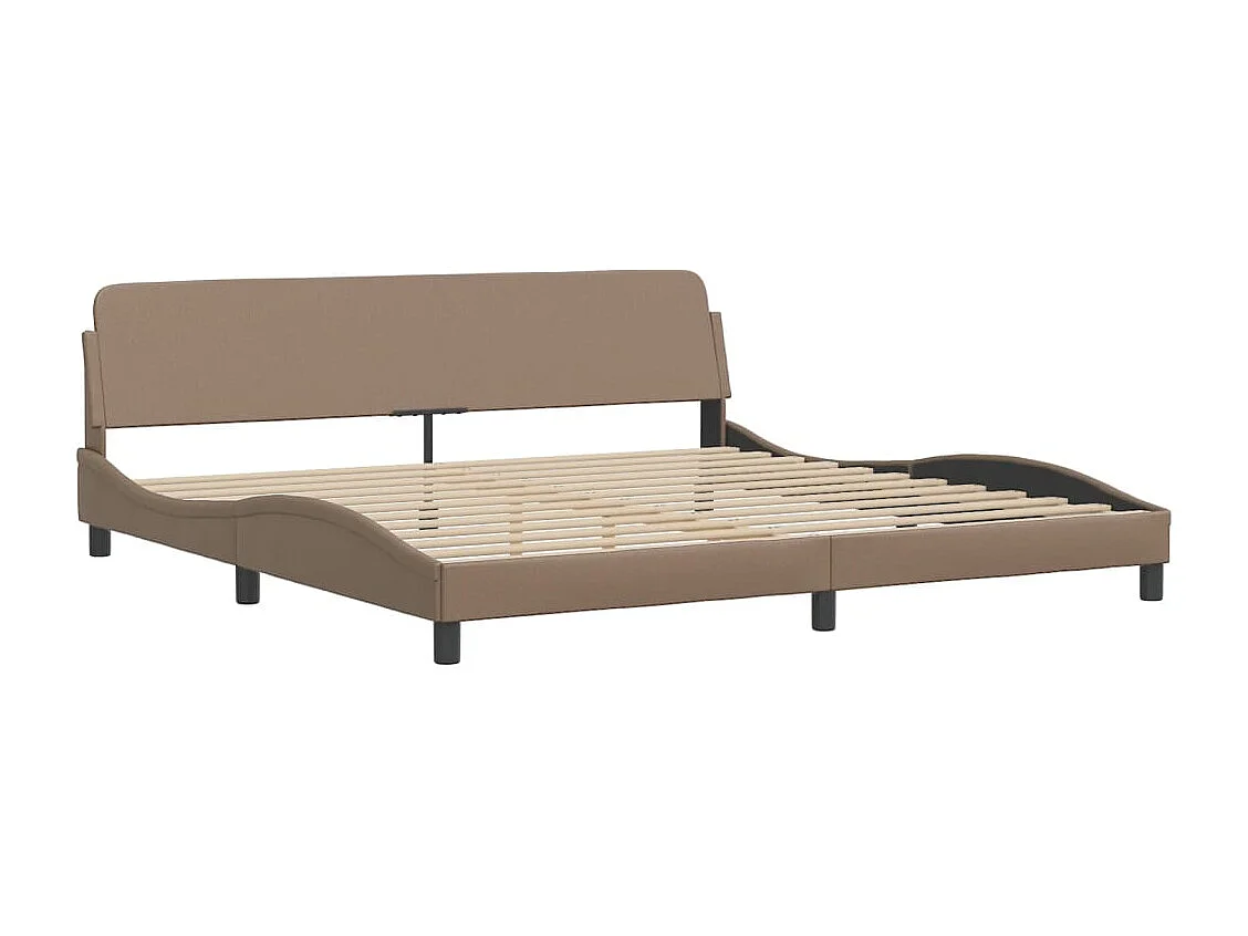Bettgestell mit LED ohne Matratze "Zadar" Cappuccino-Braun 200x200 cm