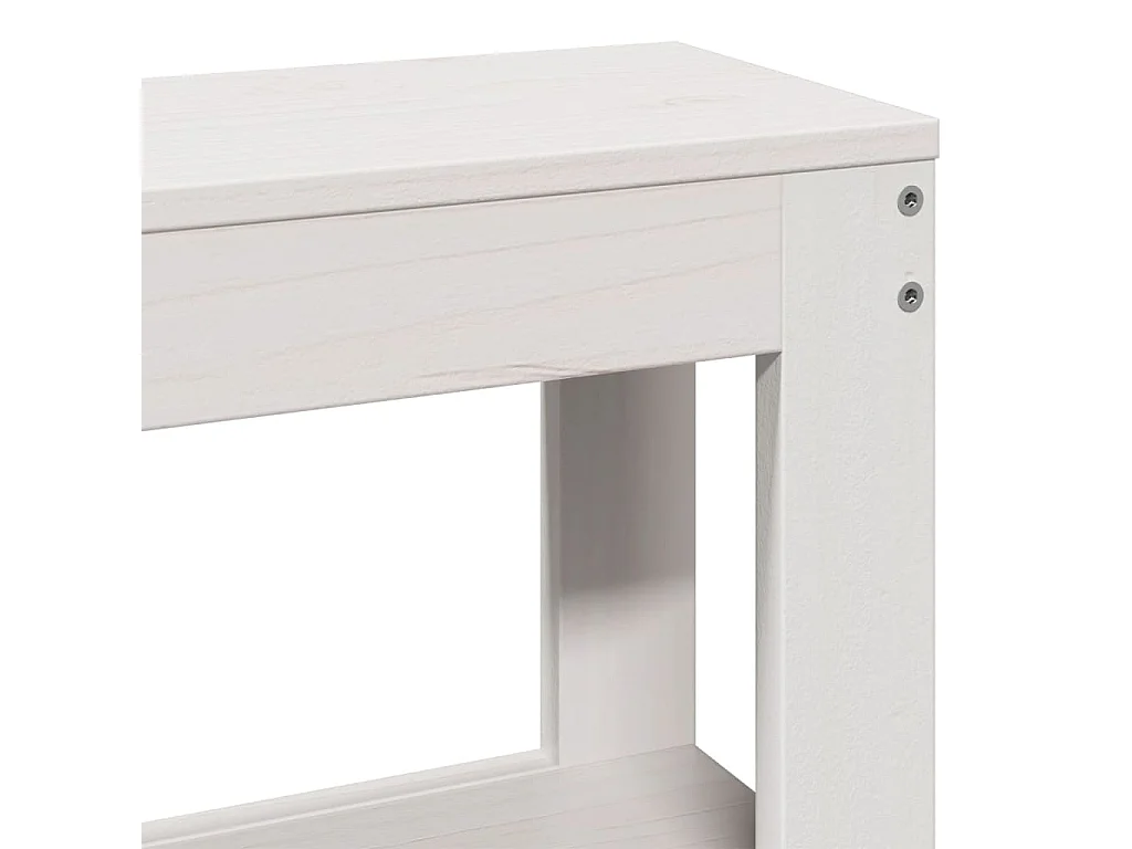 Estrutura de cama c/ cabeceira 150x200 cm pinho maciço branco