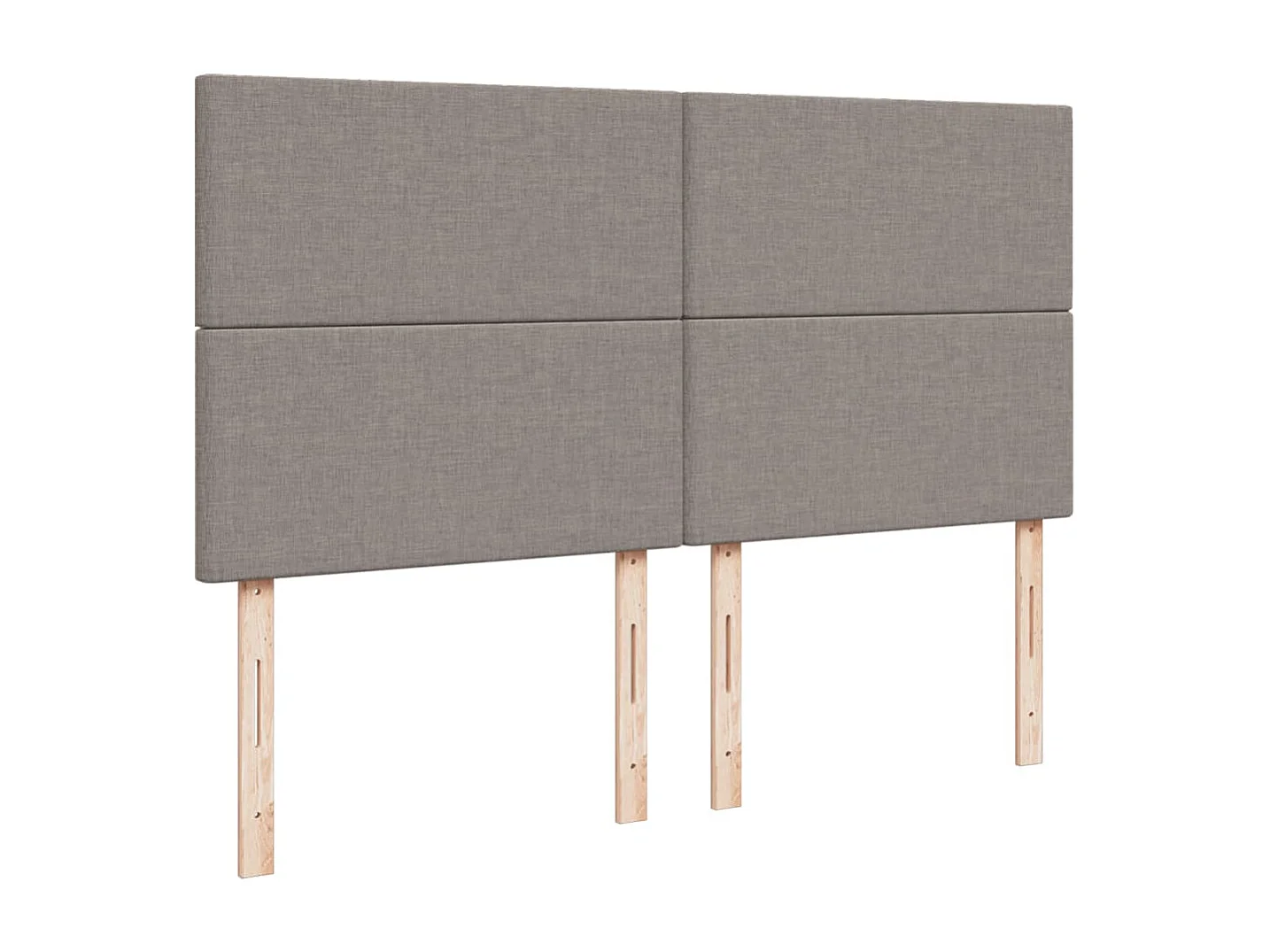 Sommier à lattes de lit avec matelas Taupe 200x200 cm Tissu
