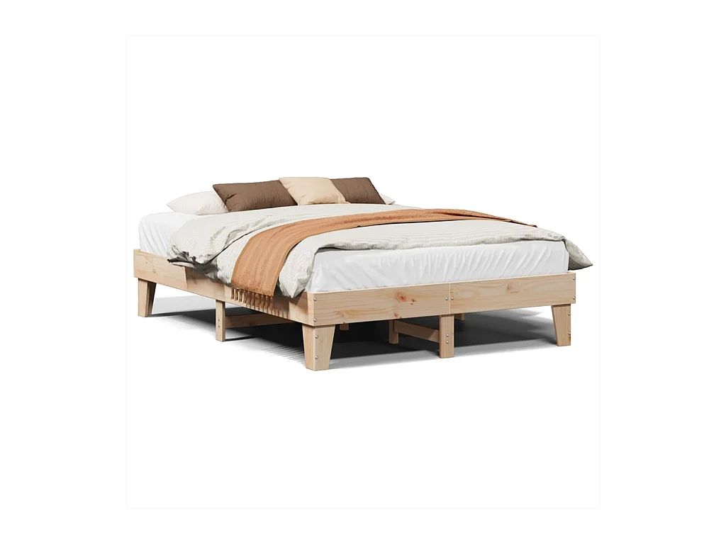 Cadre de lit sans matelas 150x200 cm bois de pin massif