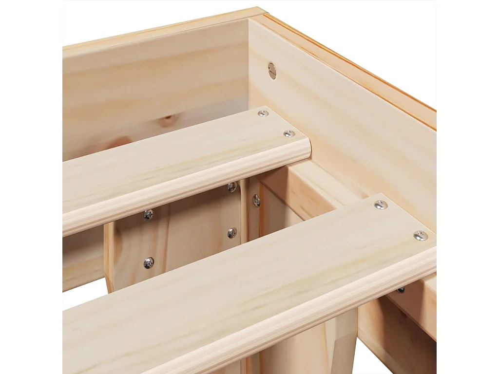 Bedframe zonder matras massief grenenhout 150x200 cm