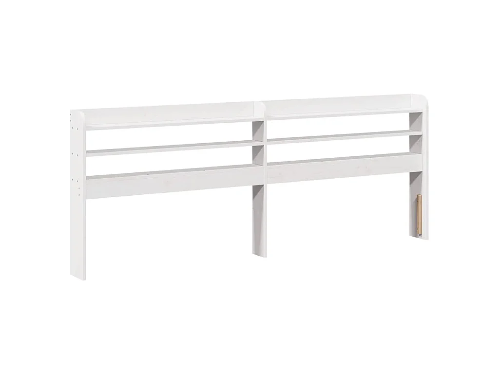 Cadre de lit sans matelas blanc 200x200 cm bois massif de pin
