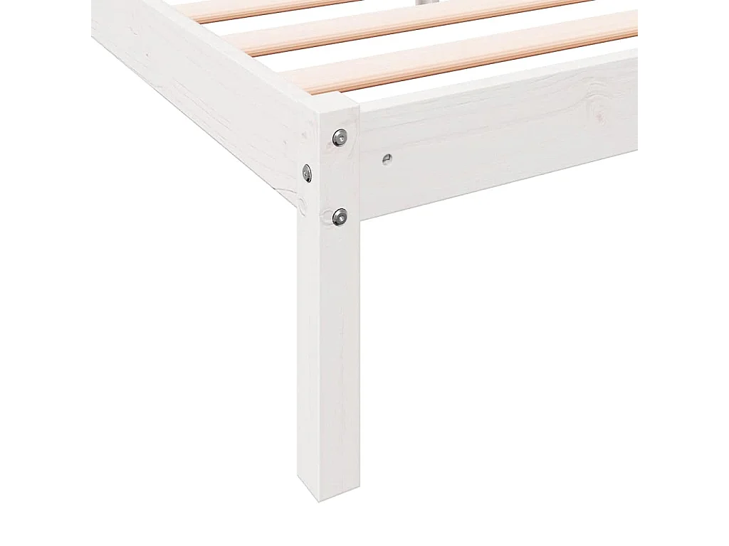 Cadre de lit extra long sans matelas 200x220 cm bois massif pin