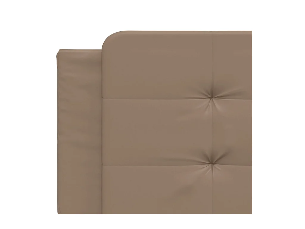 Cadre de lit sans matelas Zadar cappuccino 200x200 cm similicuir